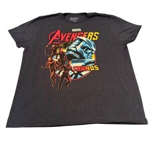 Marvel Avengers Endgame Thanos Graphic T-Shirt Men's Size 2XL Gray